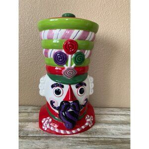 Nutcracker Ceramic Cookie Jar 12" Hand Painted Design by One Hundred 80°